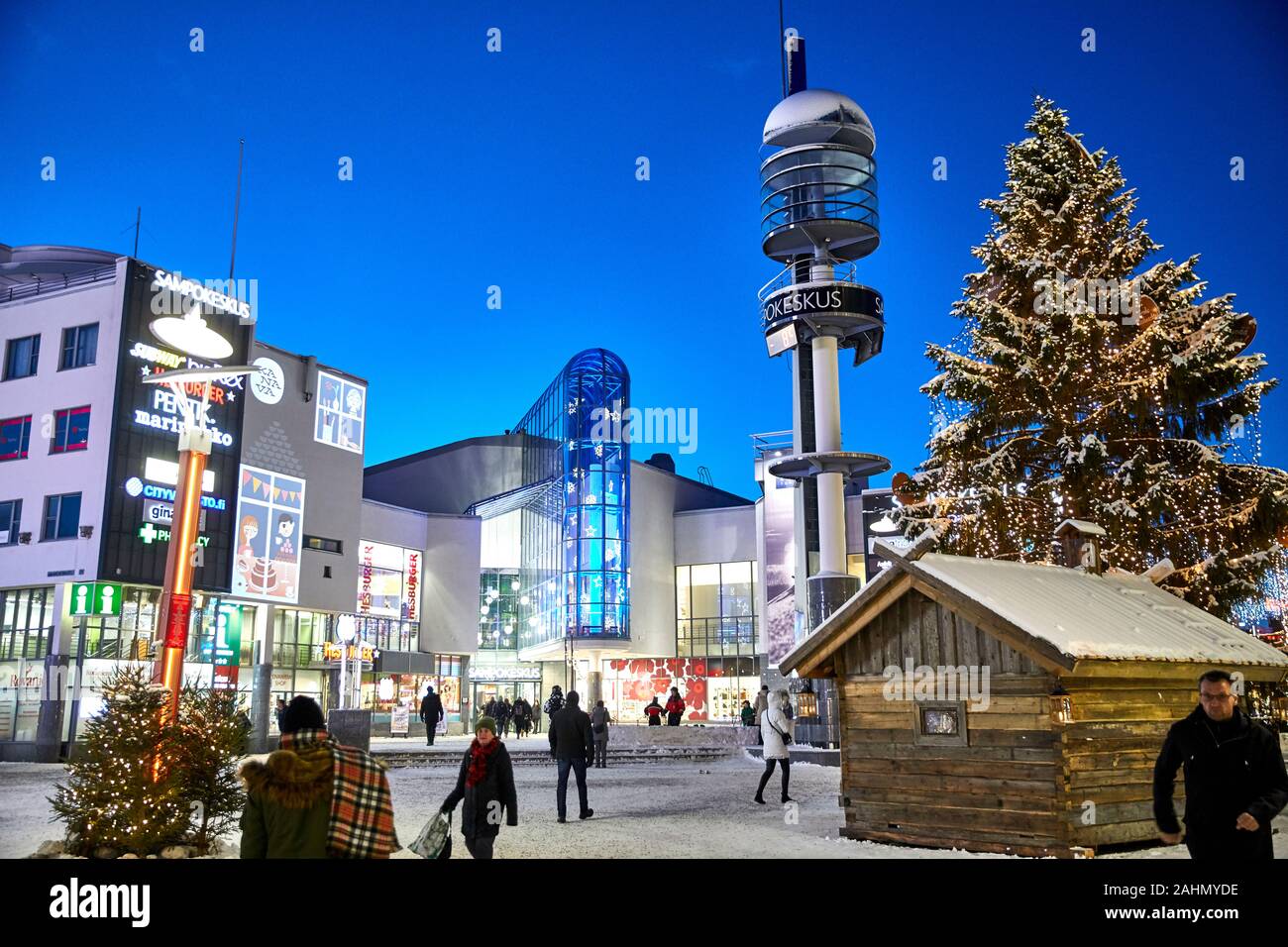 Finnische Rovaniemi eine Stadt in Finnland und der Region Lappland Sampokeskus Shopping Mall Stockfoto