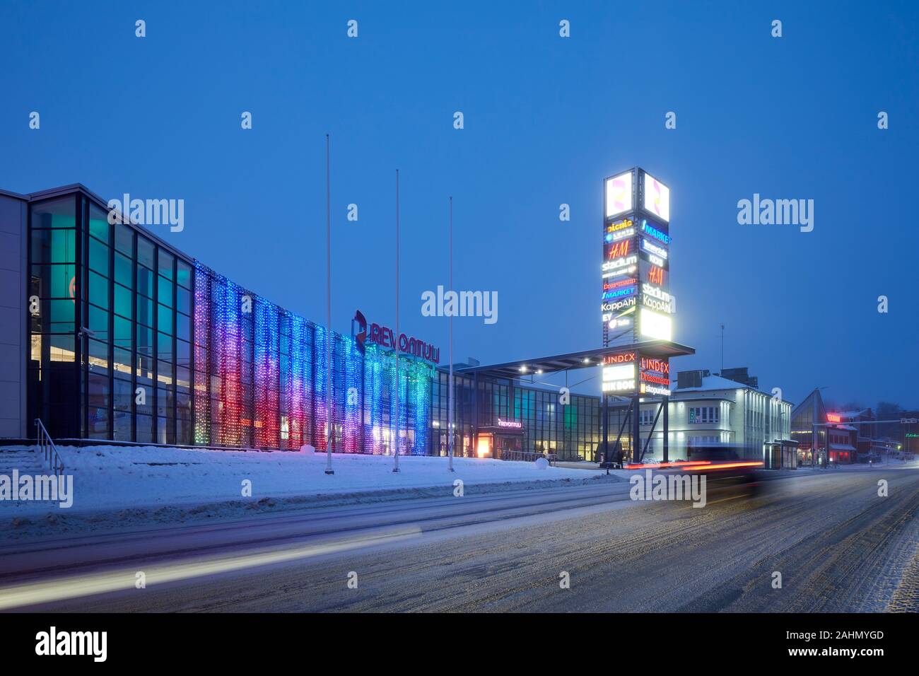 Finnische Rovaniemi eine Stadt in Finnland und der Region Lappland Einkaufszentrum Revontuli Stockfoto