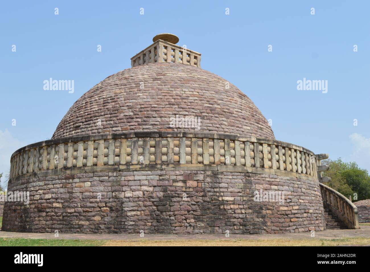 Sanchi Stupa, Sanchi, Madhya Pradesh, Indien. Stockfoto