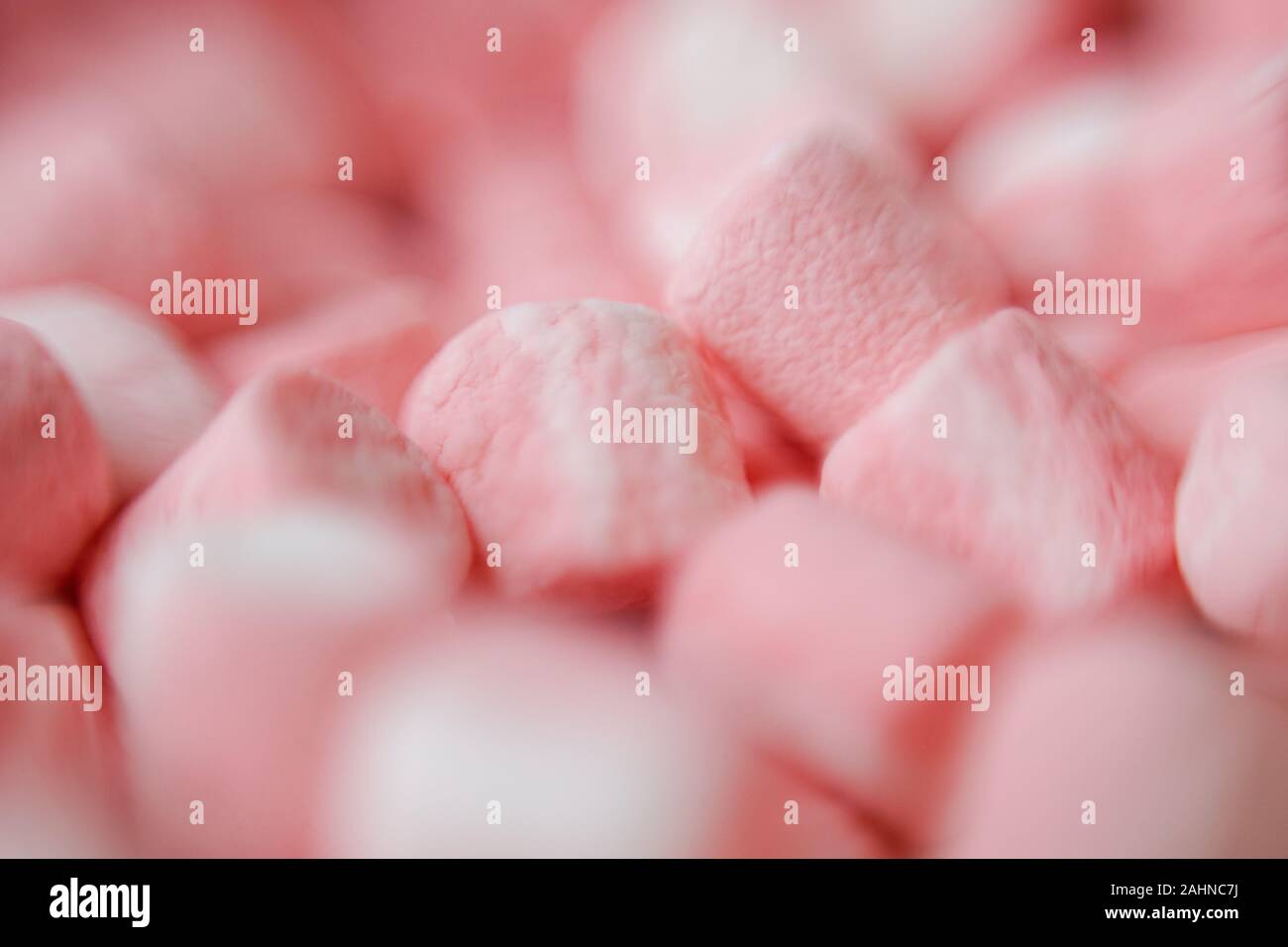 Rosa marshmallows Makro Stockfoto