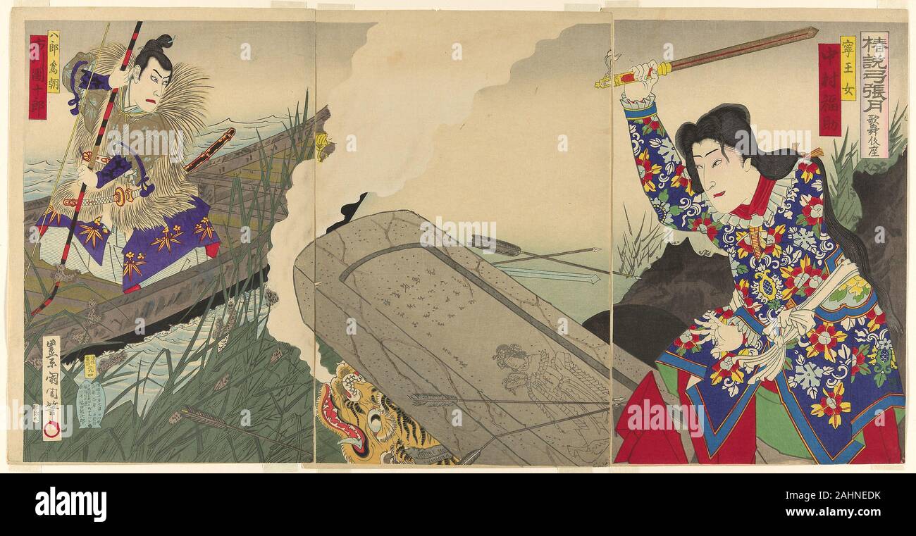 Toyohara Kunichika. Die Schauspieler Nakamura Fukusuke IV als Neiojo