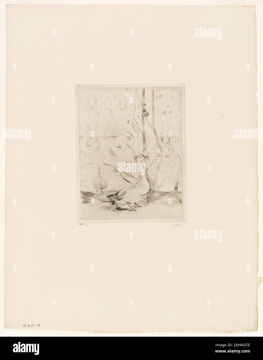 Berthe Morisot. Der Gans. 1889. Frankreich. Kaltnadelradierung auf Creme Bütten Stockfoto