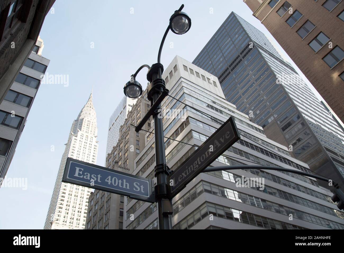 Das Chrysler Building in der Turtle Bay Nachbarschaft auf der East Side von Manhattan, New York City, New York, USA Stockfoto