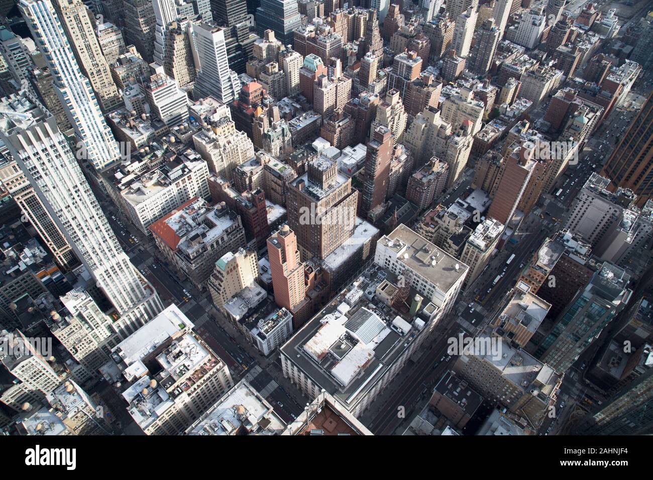 Blick auf die Straße vom Empire State Building, New York City, New York, USA Stockfoto