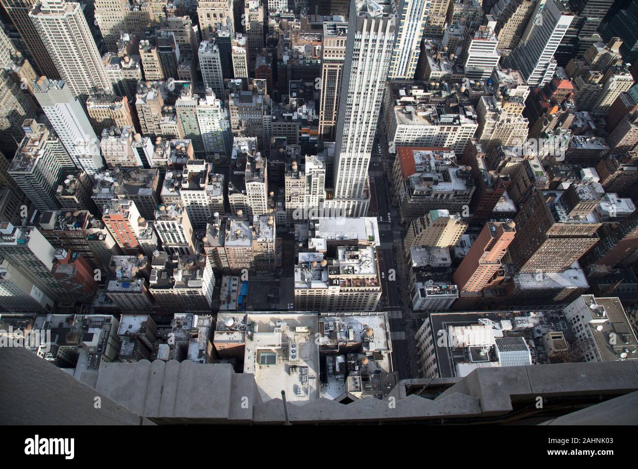 Blick auf die Straße vom Empire State Building, New York City, New York, USA Stockfoto