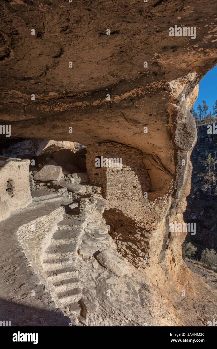 Gila Cliff Dwellings National Monument, Gila National Forest, New Mexico Stockfoto