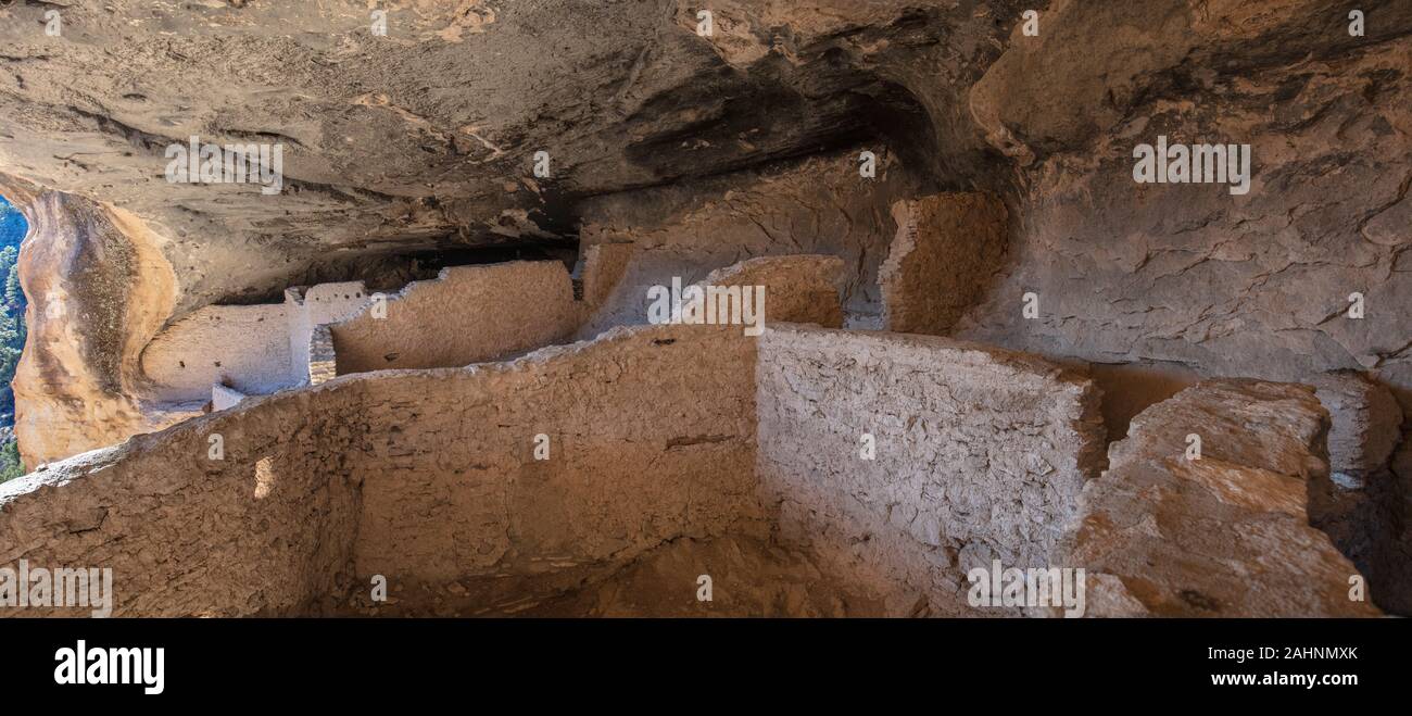 Gila Cliff Dwellings National Monument, Gila National Forest, New Mexico Stockfoto