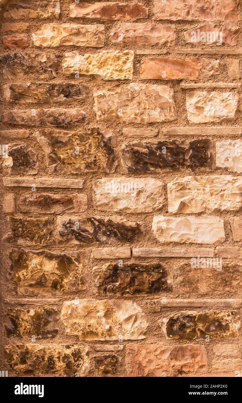 Alte mittelalterliche Stein block Wand als Hintergrund Stockfoto Alte mittelalterliche Stein block Wand als Hintergrund Stockfoto