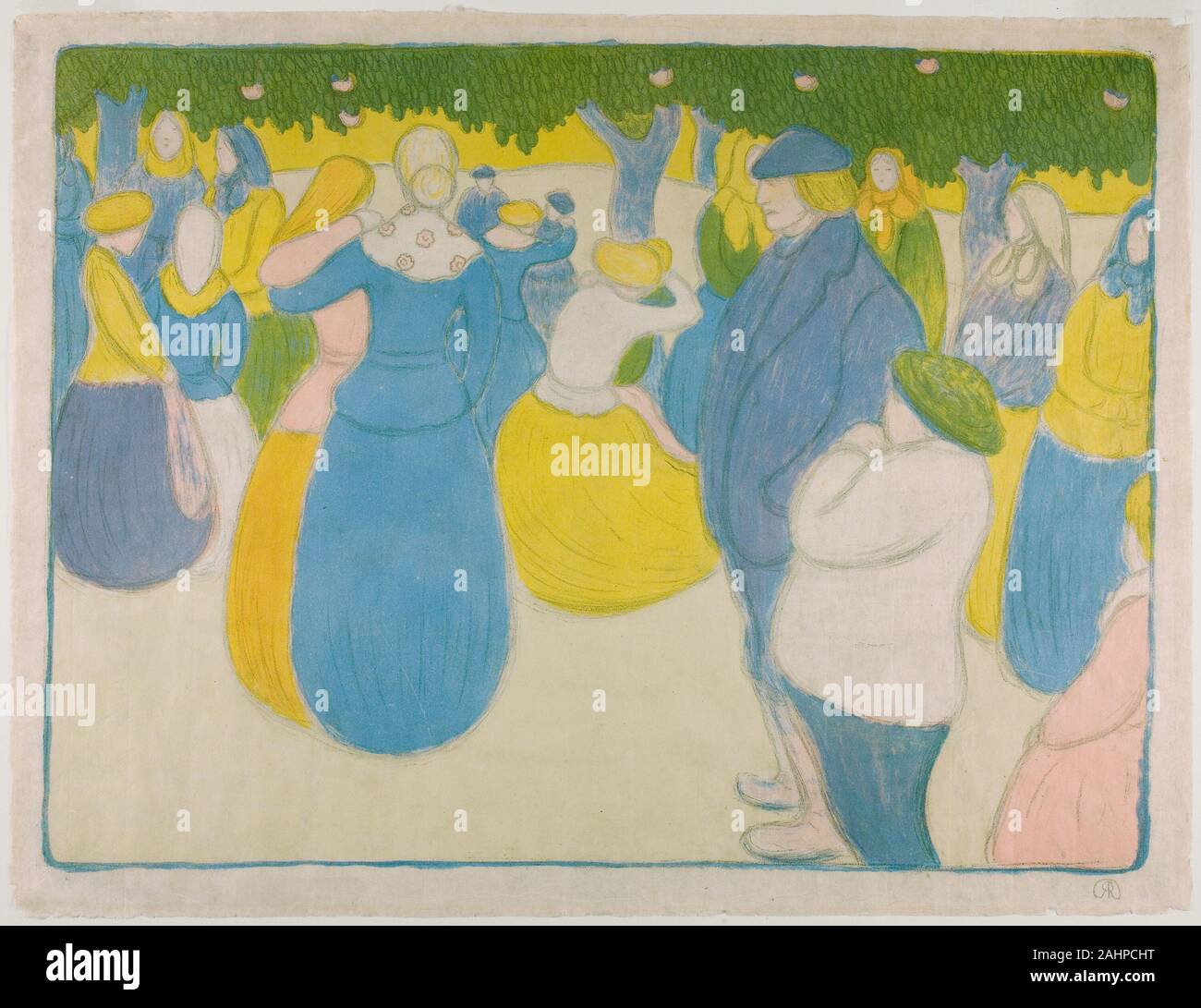 Jozseph Rippl-Rónaï. Festival in der Bretagne. 1895 - 1896. Ungarn. Farblithographie auf Elfenbein Japanisches Papier Stockfoto