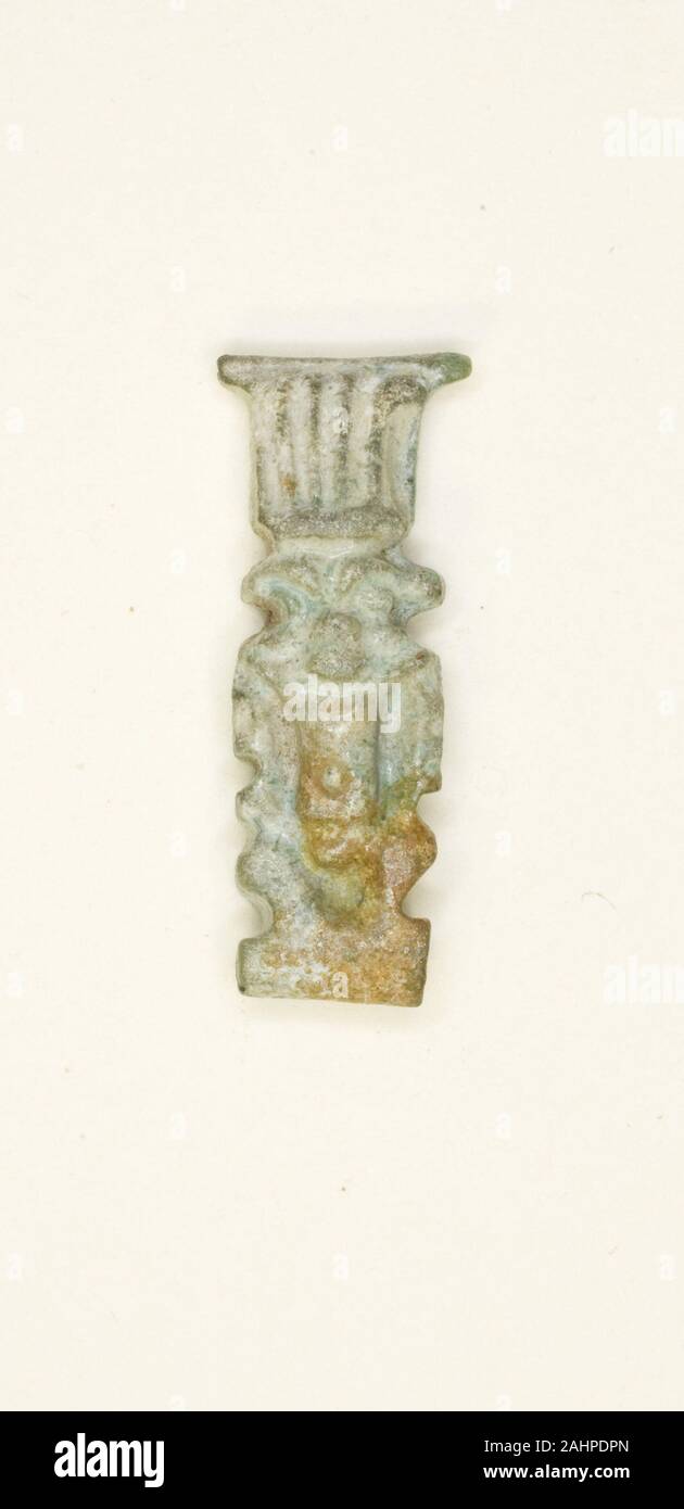 Der ägyptischen Antike. Amulett des Gottes Bes. 664 v. Chr. - 332 v. Chr.. Ägypten. Fayence Stockfoto