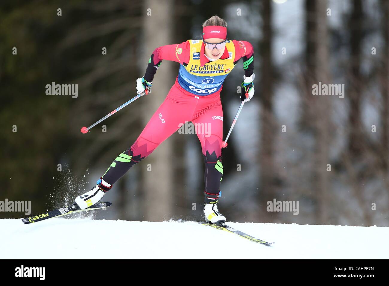 Polina Seronosova, BLR während der Frauen 15 km Intervall Start frei der FIS Tour de Ski - Langlauf Ski World Cup 2019-20 am 31 Dezember, 2019 in Toblach, Toblach, Italien. Foto: Pierre Teyssot/Espa-Images Stockfoto