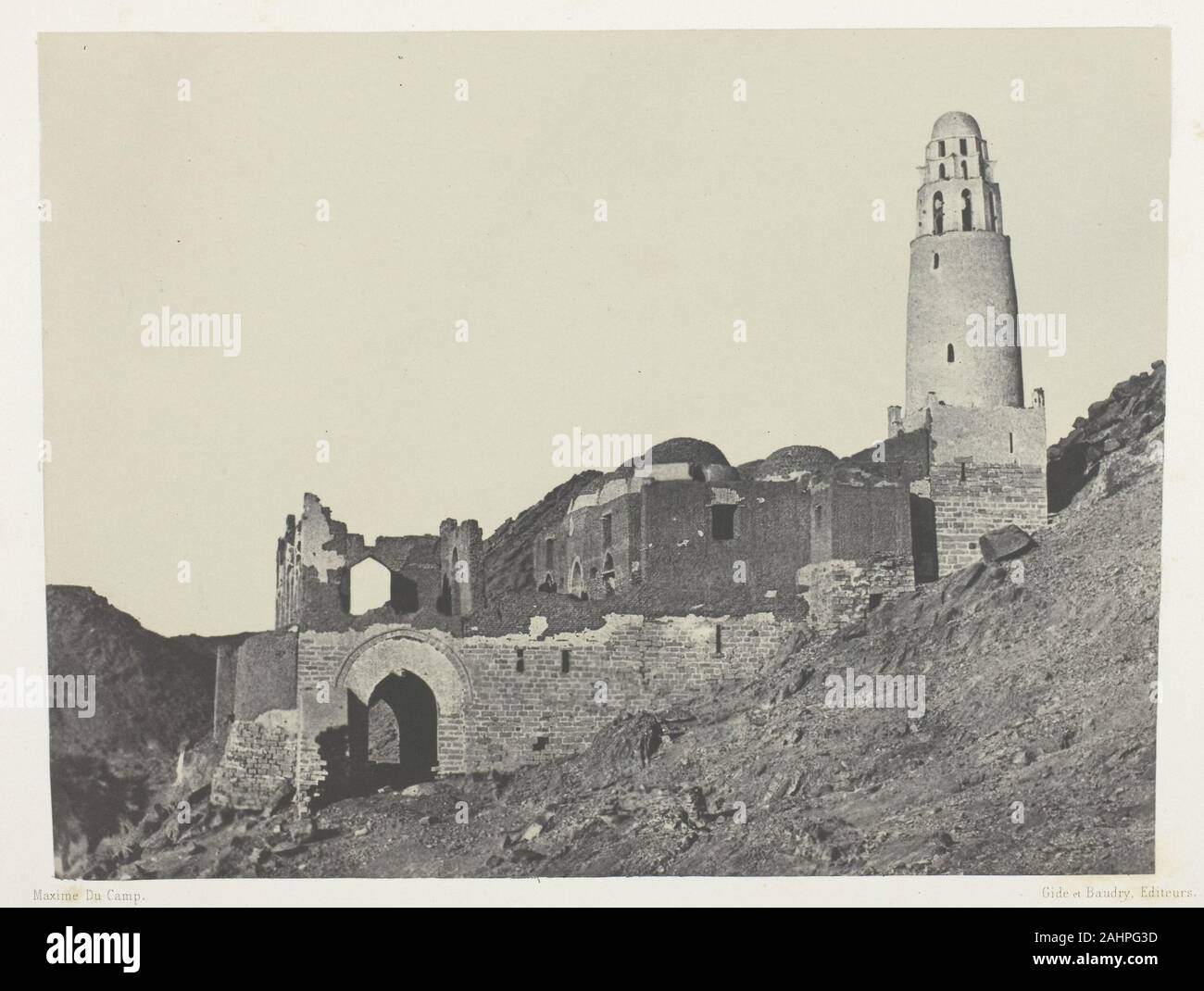 Maxime Du Camp. Mosquée de Bellal au Village de Bab; Nubie. 1849 - 1851. Frankreich. Gesalzene Papier drucken, Platte 83 aus dem Album Egypte, Nubie, Palästina et 80(1852) Stockfoto