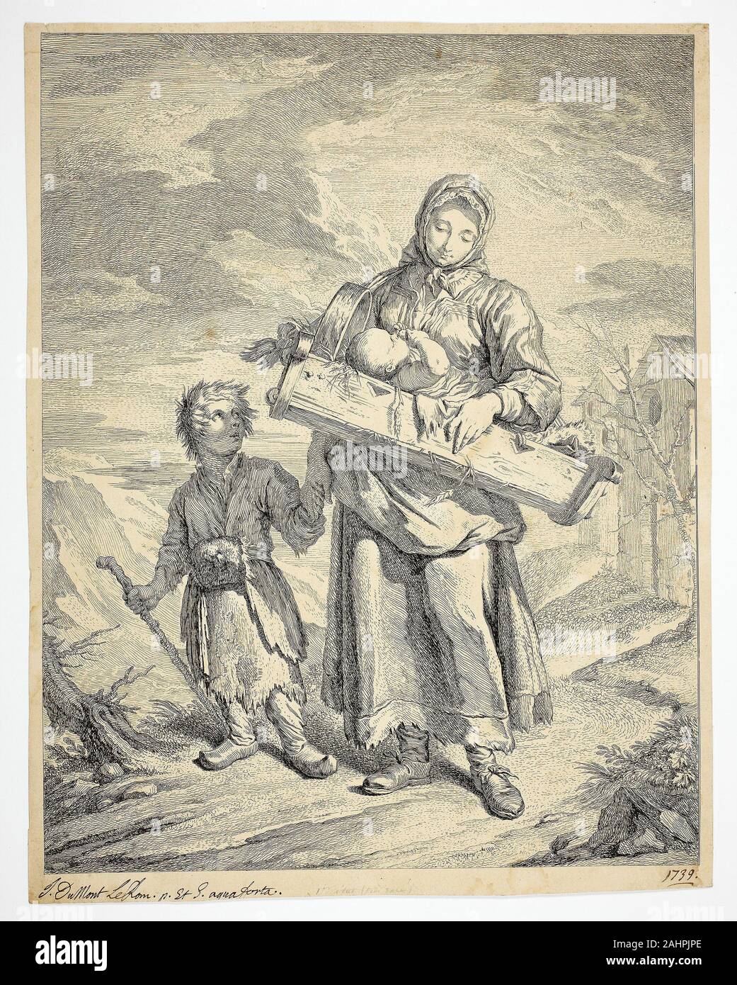 Jacques Dumont. Die Savoyer. 1743 - 1753. Frankreich. Ätzung auf Creme Bütten Stockfoto