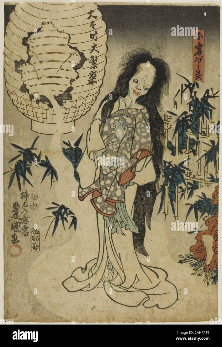 Utagawa Kunisada I (Toyokuni III). Oiwa's Ghost (Oiwa no borei). 1786 - 1864. Japan. Farbe holzschnitt Stockfoto