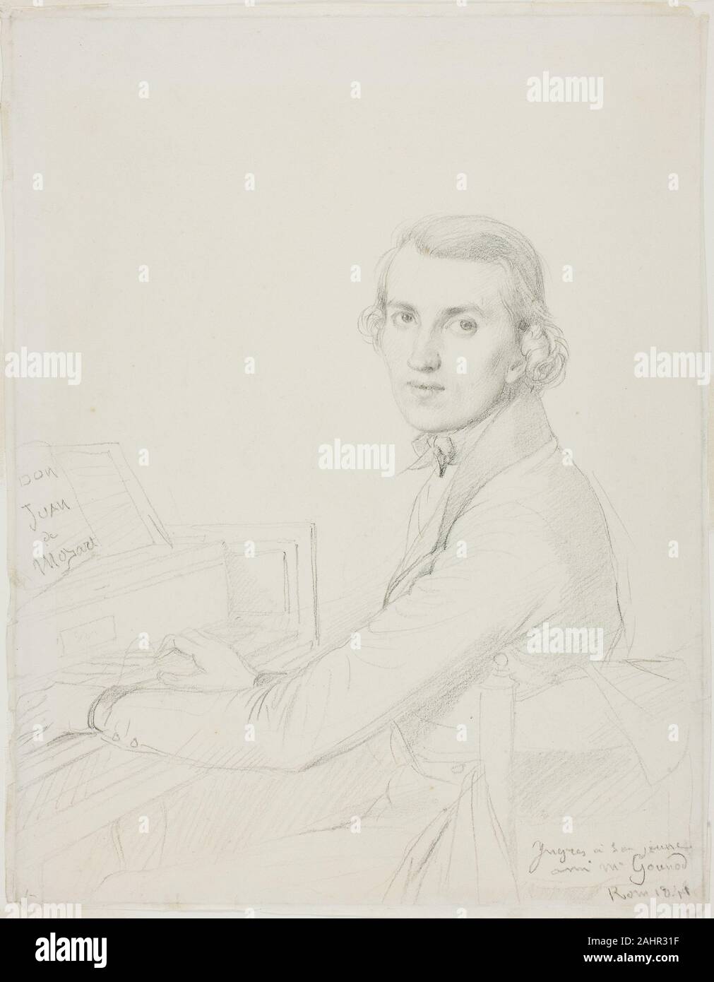 Jean Auguste Dominique Ingres. Charles Gounod. 1841. Frankreich. Graphit auf Elfenbein webte Papier, Creme verfärbt Stockfoto