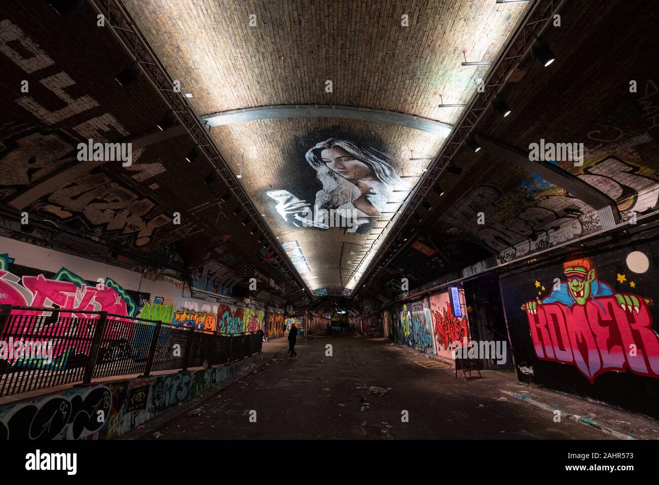 Street Art in Leake Street, London, UK Stockfoto