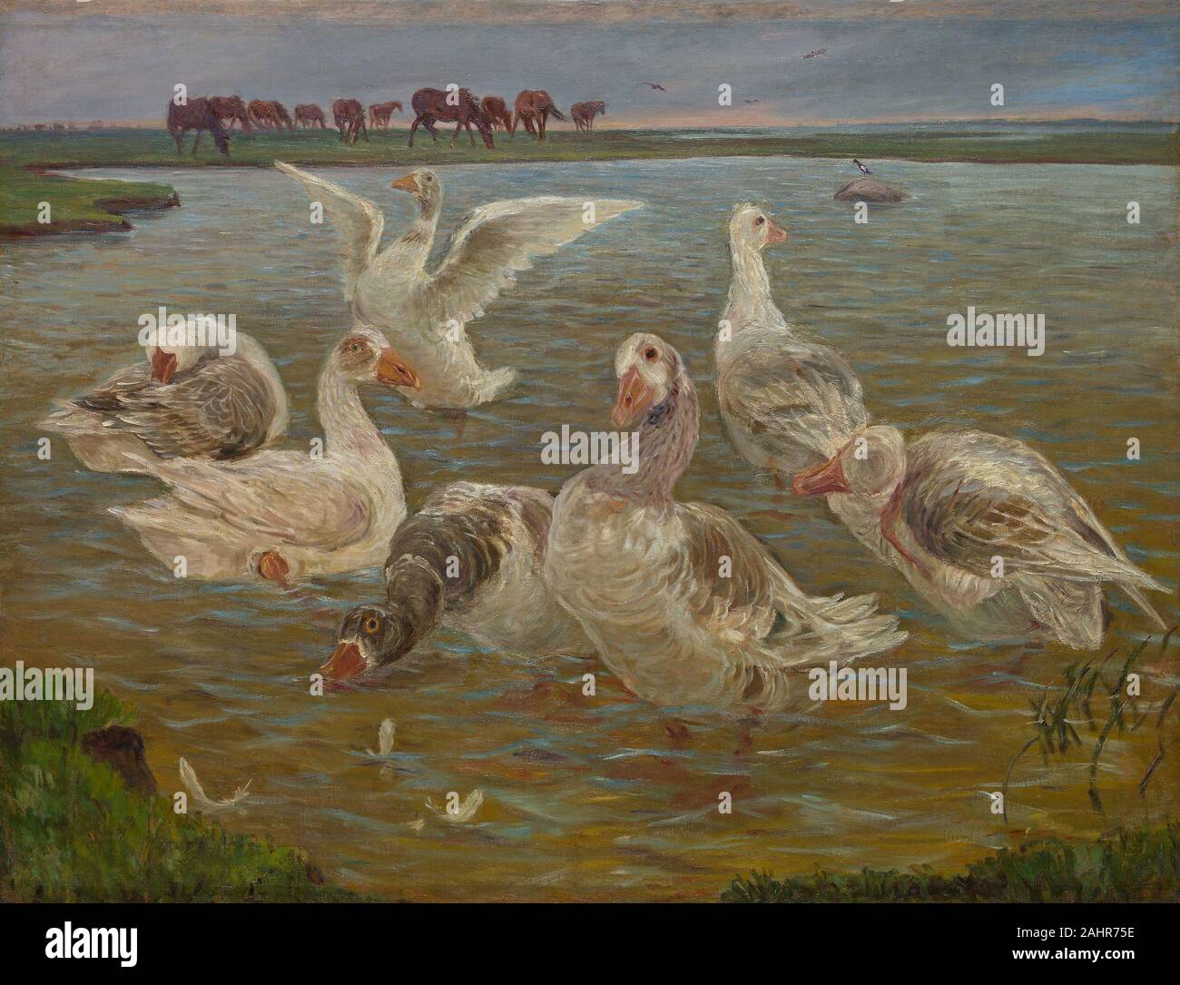 Theodor Esbern Philipsen. Les Oies. 1897. Öl auf Leinwand Stockfoto