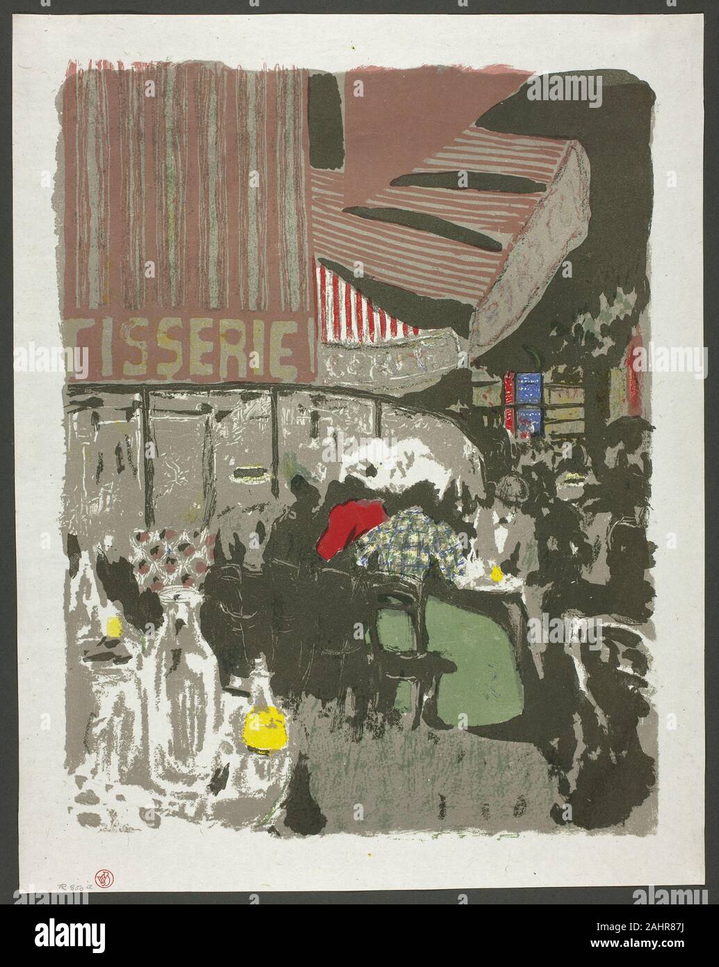 Jean Édouard Vuillard. Die Konditorei, Platte zehn von Landschaften und Interieurs. 1899. Frankreich. Farblithographie auf Gräulich-elfenbein China Papier Stockfoto