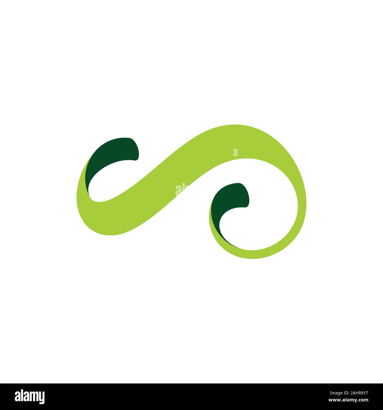 Kurven Ribbon Schleife motion design logo Vektor Stock Vektor