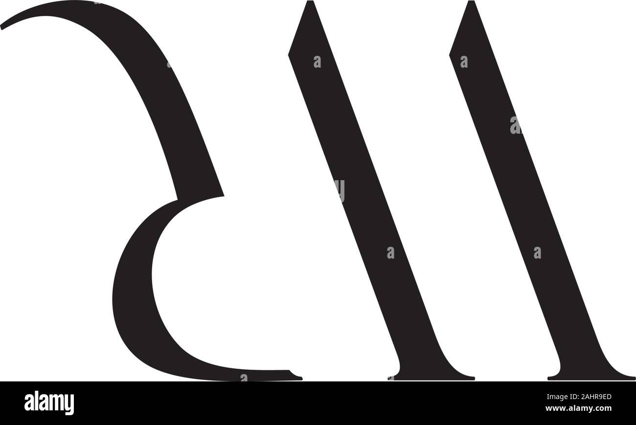 Buchstabe d 2 einfache abstrakte elegantes Design Vektor Stock Vektor