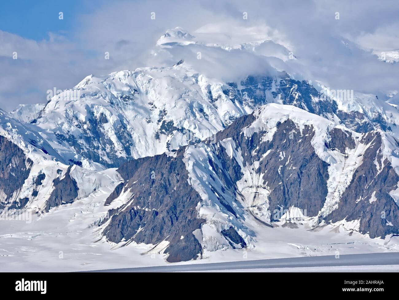 Mount Logan, Yukon, Kanada Stockfoto