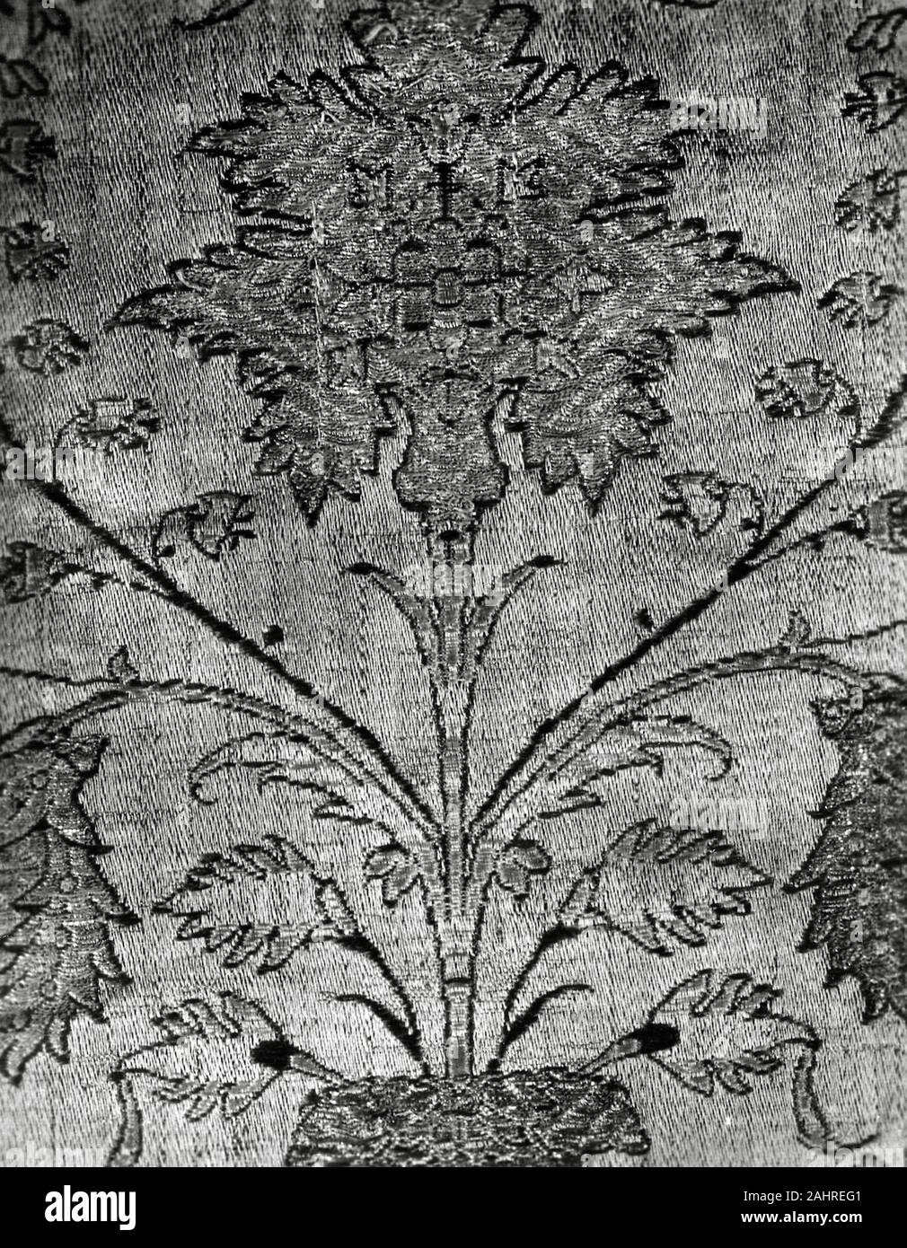 Fragment (Kleid Stoff). 1601 - 1700. Iran. Seide, Brokatartige fancy Compound satin Stockfoto