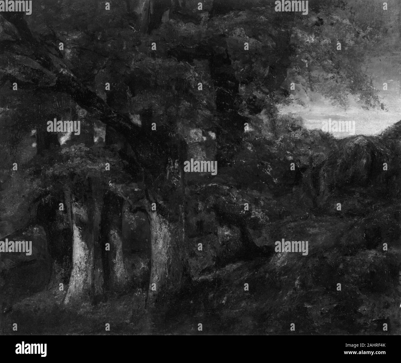 Gustave Courbet. Bewaldete Landschaft. 1819 - 1877. Frankreich. Öl auf Leinwand Stockfoto