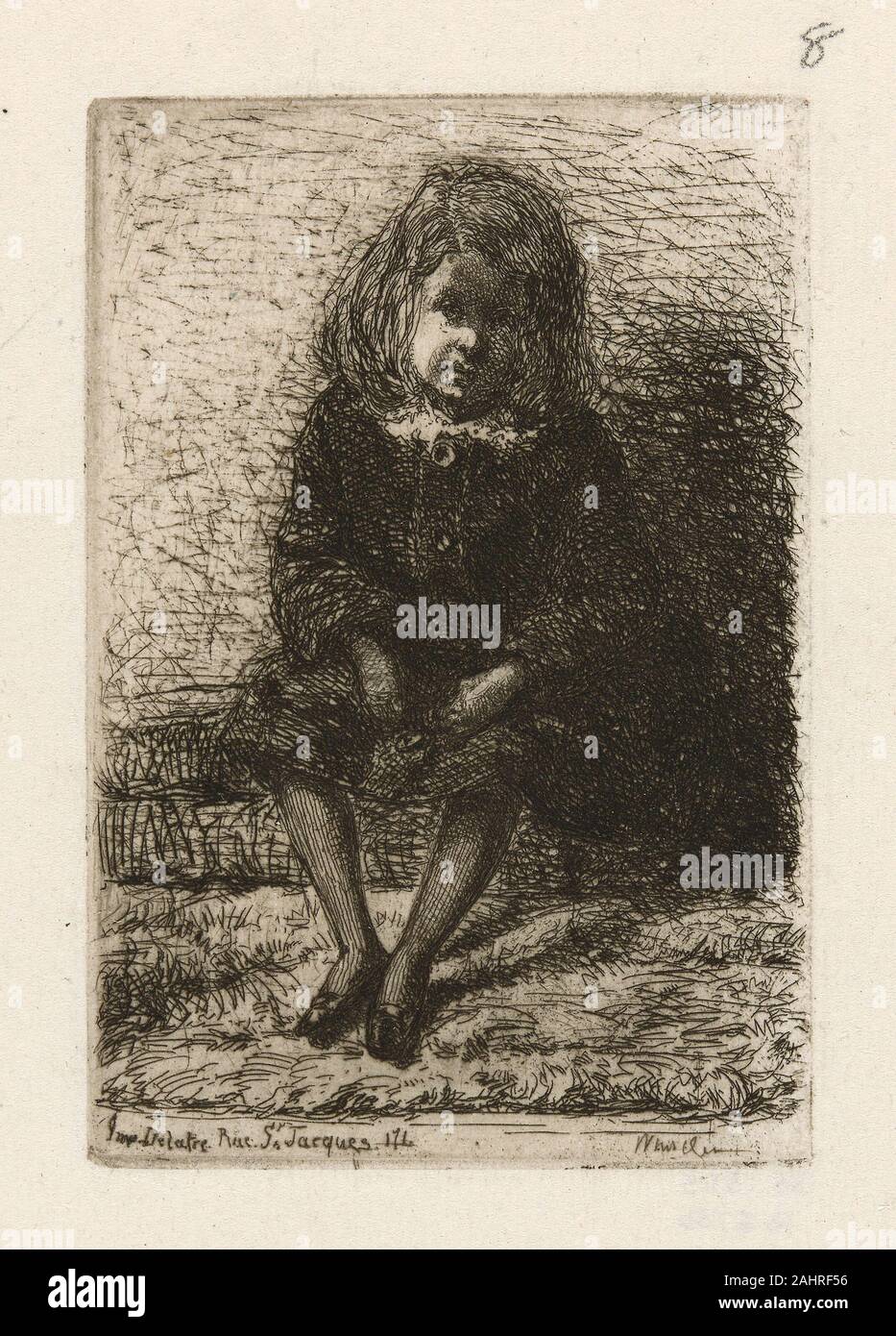 James McNeill Whistler. Little Arthur. 1857 - 1858. In den Vereinigten Staaten. Ätzen in Schwarz auf weißem Papier Stockfoto