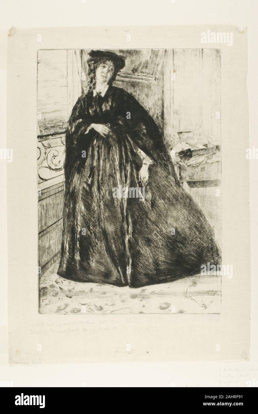 James McNeill Whistler. Finette. 1859. In den Vereinigten Staaten. Ätzen und kaltnadelradierung in Schwarz auf Elfenbein Japanisches Papier Stockfoto