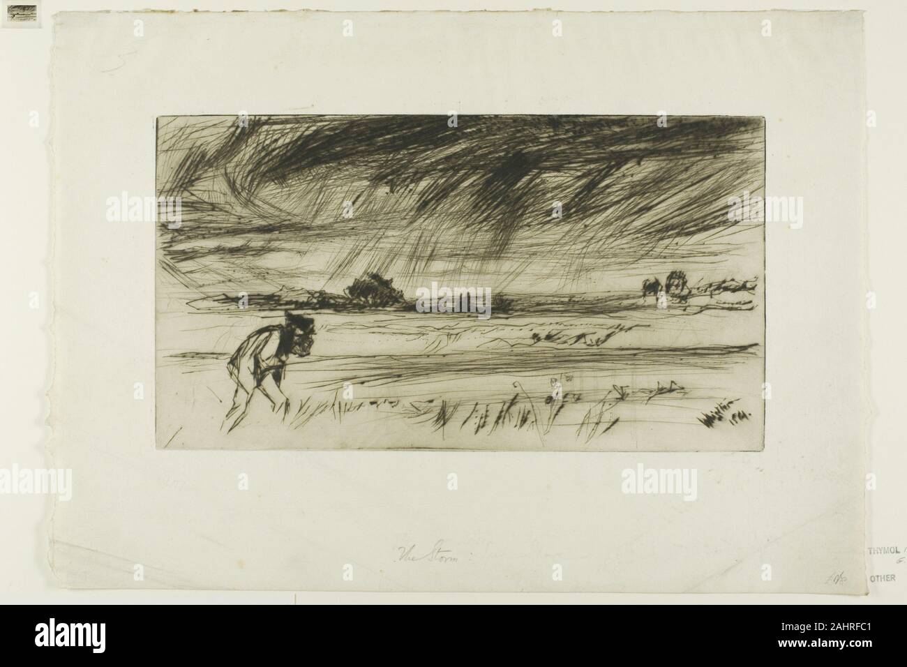 James McNeill Whistler. Der Sturm. 1861. In den Vereinigten Staaten. Drypoint in Dunkelbraun Tinte auf Elfenbein Bütten Stockfoto