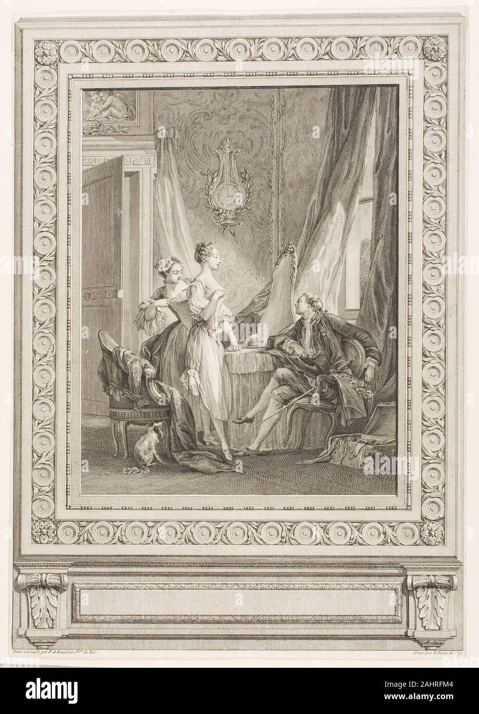 Nicolas Ponce. Dressing. 1771. Frankreich. Radierung auf Papier Stockfoto