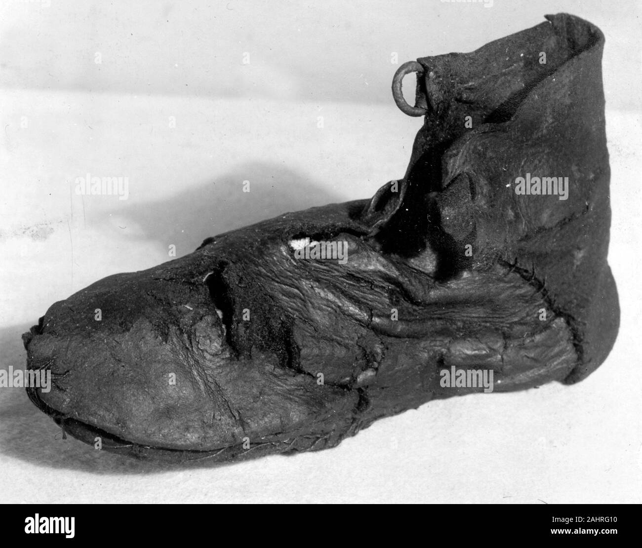 Stiefelette. 1501 - 1600. England. Leder Stockfoto