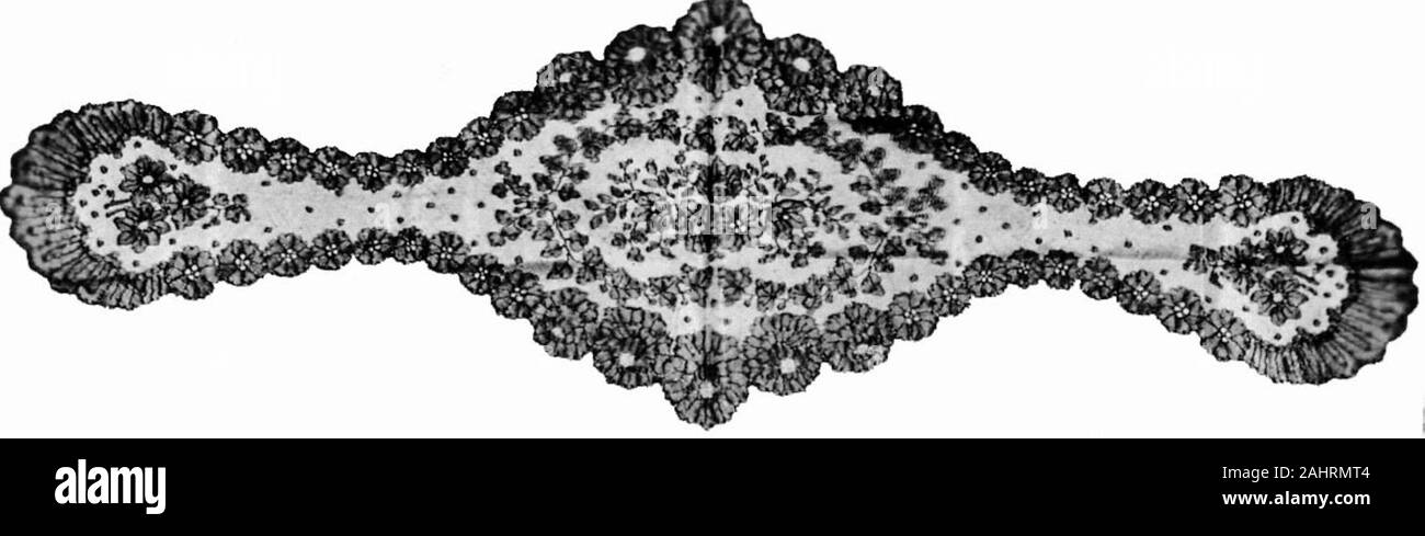 Kopfstück. 1850 - 1859. Frankreich. Seide, Spule gerade Spitze (bei horizontalen Streifen gemacht verbunden) Stockfoto