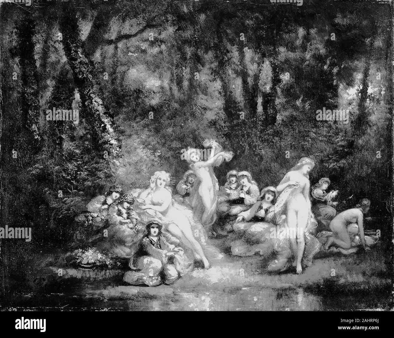 Imitator von virgile Narcisse Diaz de la Peña. In den Wäldern. 1855 - 1865. Frankreich. Öl auf Leinwand Stockfoto