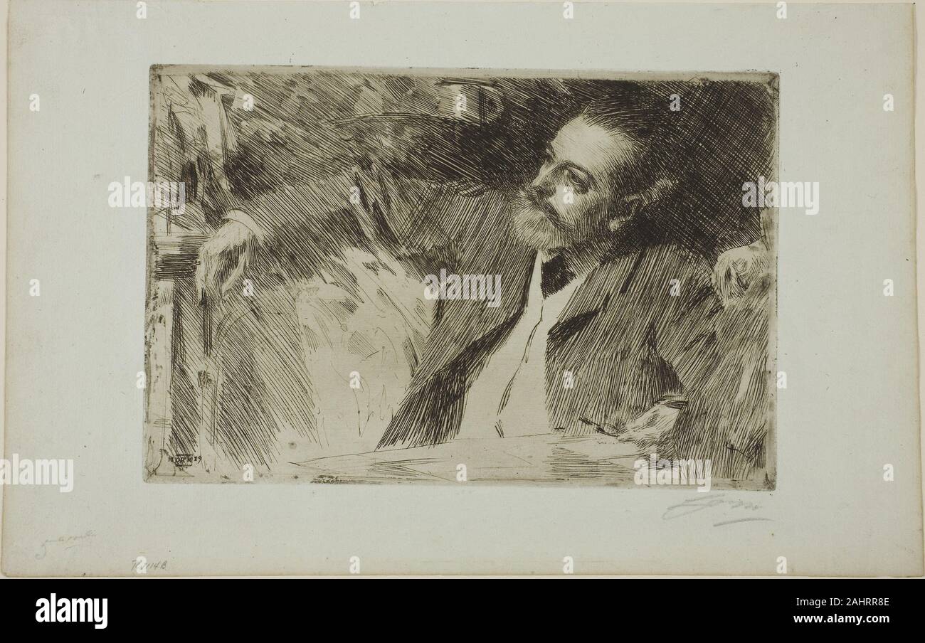 Anders Zorn. Antonin Proust. 1889. Schweden. Ätzung auf Off-white Bütten Stockfoto