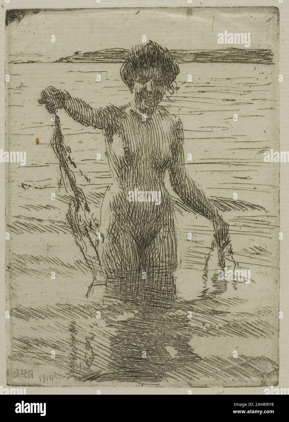 Anders Zorn. Algen. 1910. Schweden. Ätzung auf Off-white Bütten Stockfoto