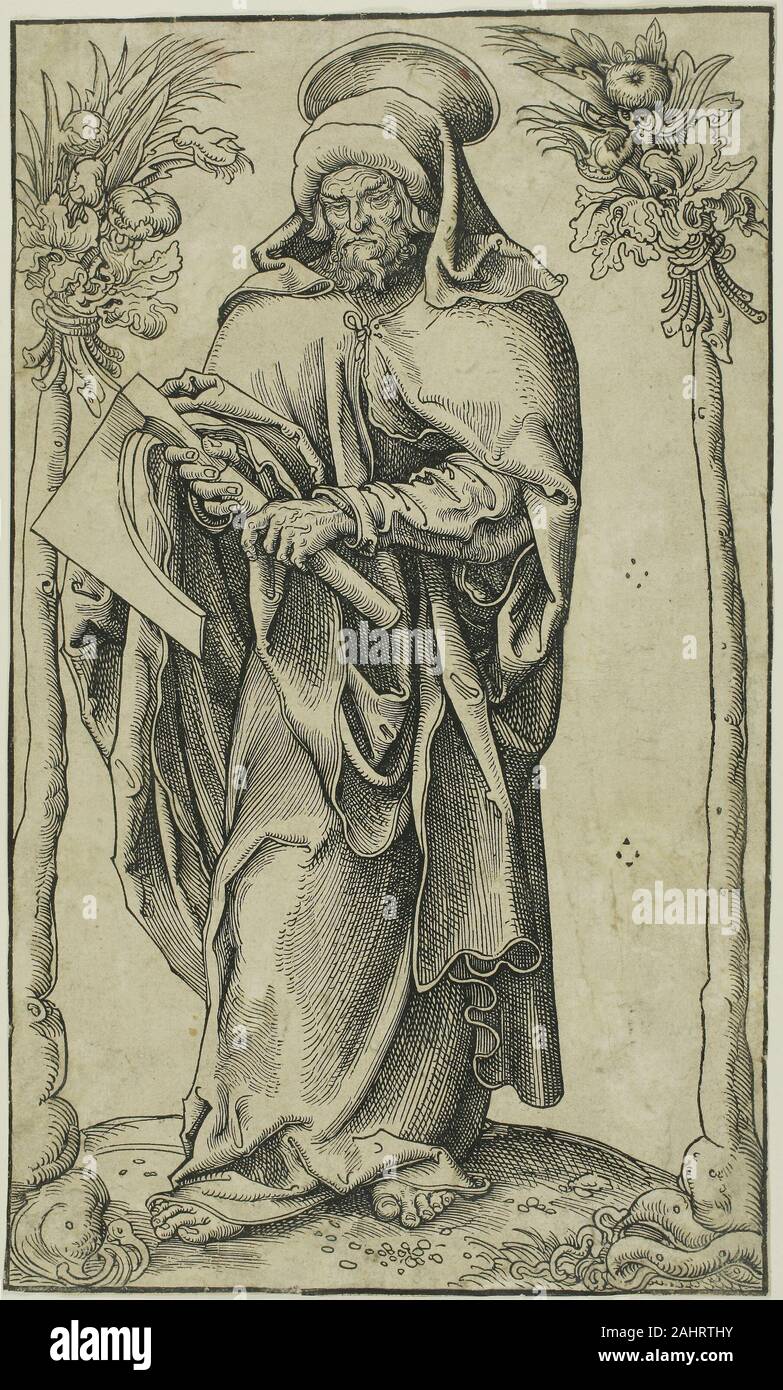 Lucas Cranach, der Ältere. St. Matthias, von Christus, die Apostel und Saint Paul. 1505 - 1515. Deutschland. Holzschnitt in Schwarz auf festem Bütten Stockfoto