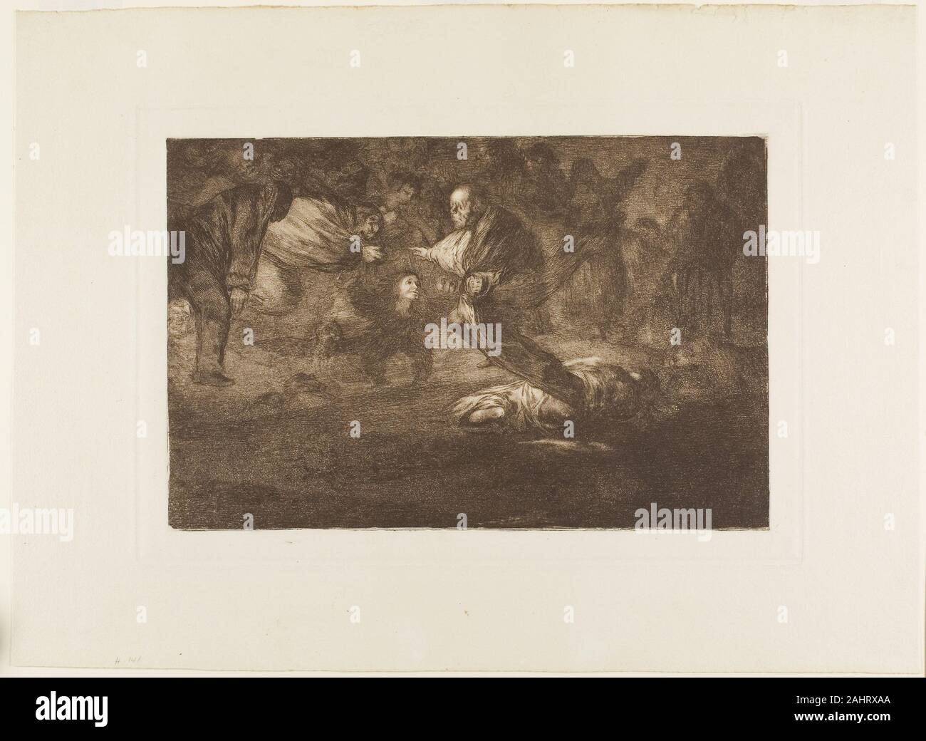 Francisco José de Goya y Lucientes. Gott schafft sie und sie melden Sie zusammen, Platte 18 aus Los Proverbios. 1815 - 1824. Spanien. Radierung, Aquatinta und brüniert Burin in Sepia Tinte auf Elfenbein webte Papier gedruckt Stockfoto