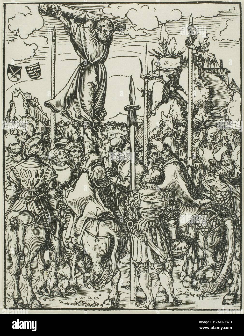Lucas Cranach, der Ältere. Saint Philip, von dem Martyrium der Apostel. 1507 - 1517. Deutschland. Holzschnitt in Schwarz auf Elfenbein Bütten Stockfoto