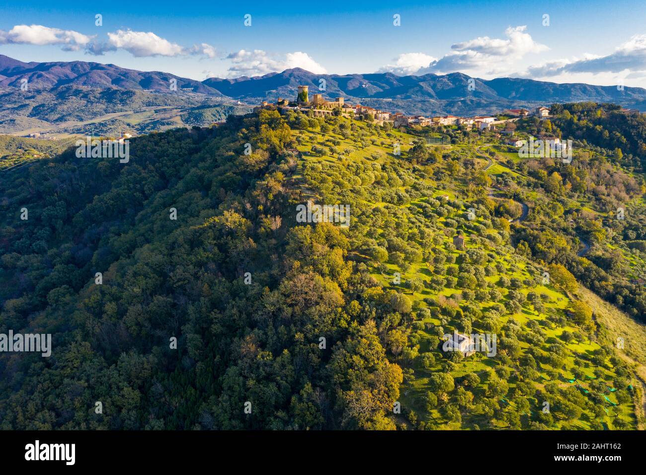 Das Castel Nuovo Cilento, Kampanien, Italien Stockfoto
