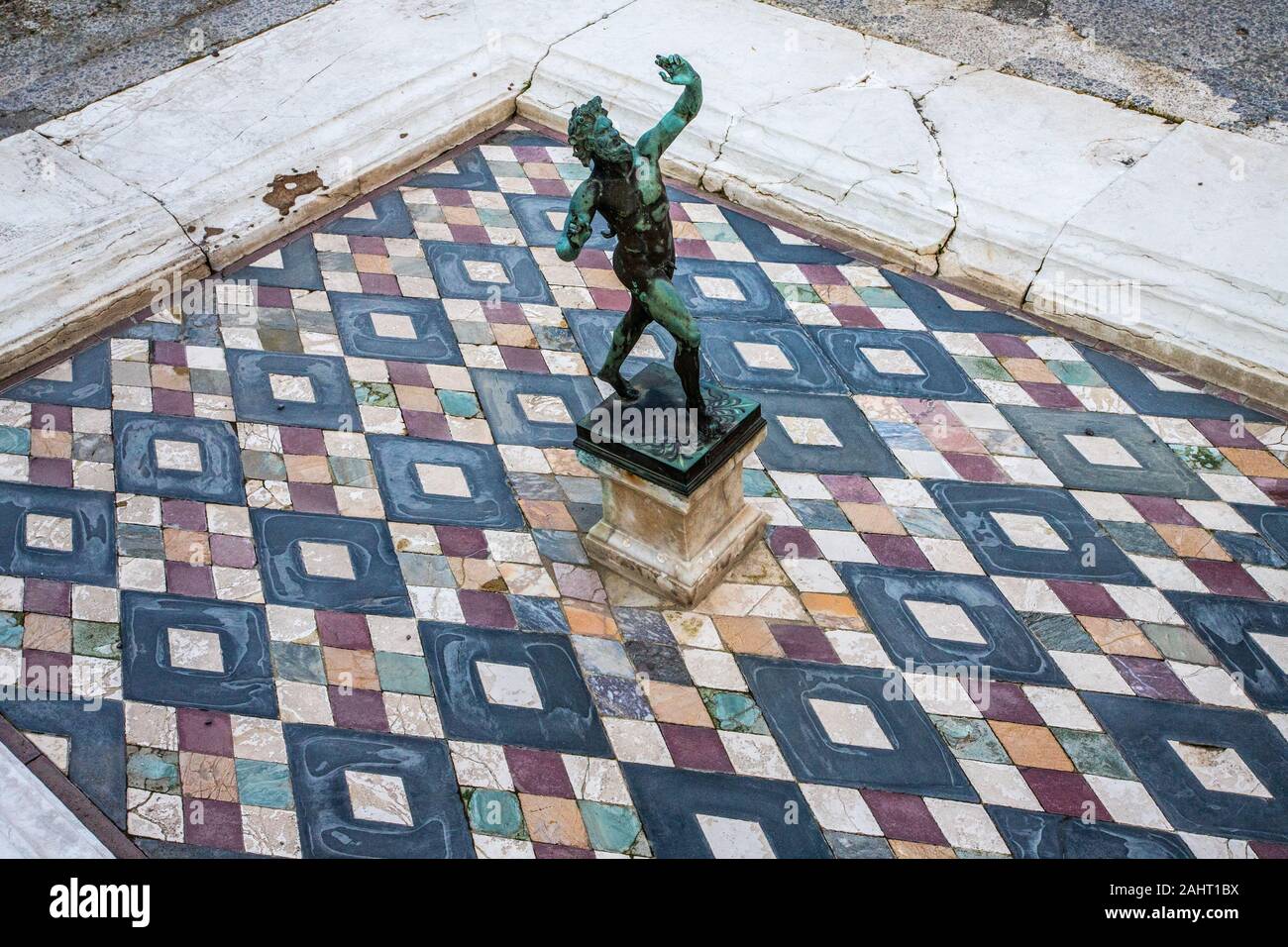 Tanzende Faun, Casa del Fauno, Haus des Faun, Pompeji, Italien Stockfoto