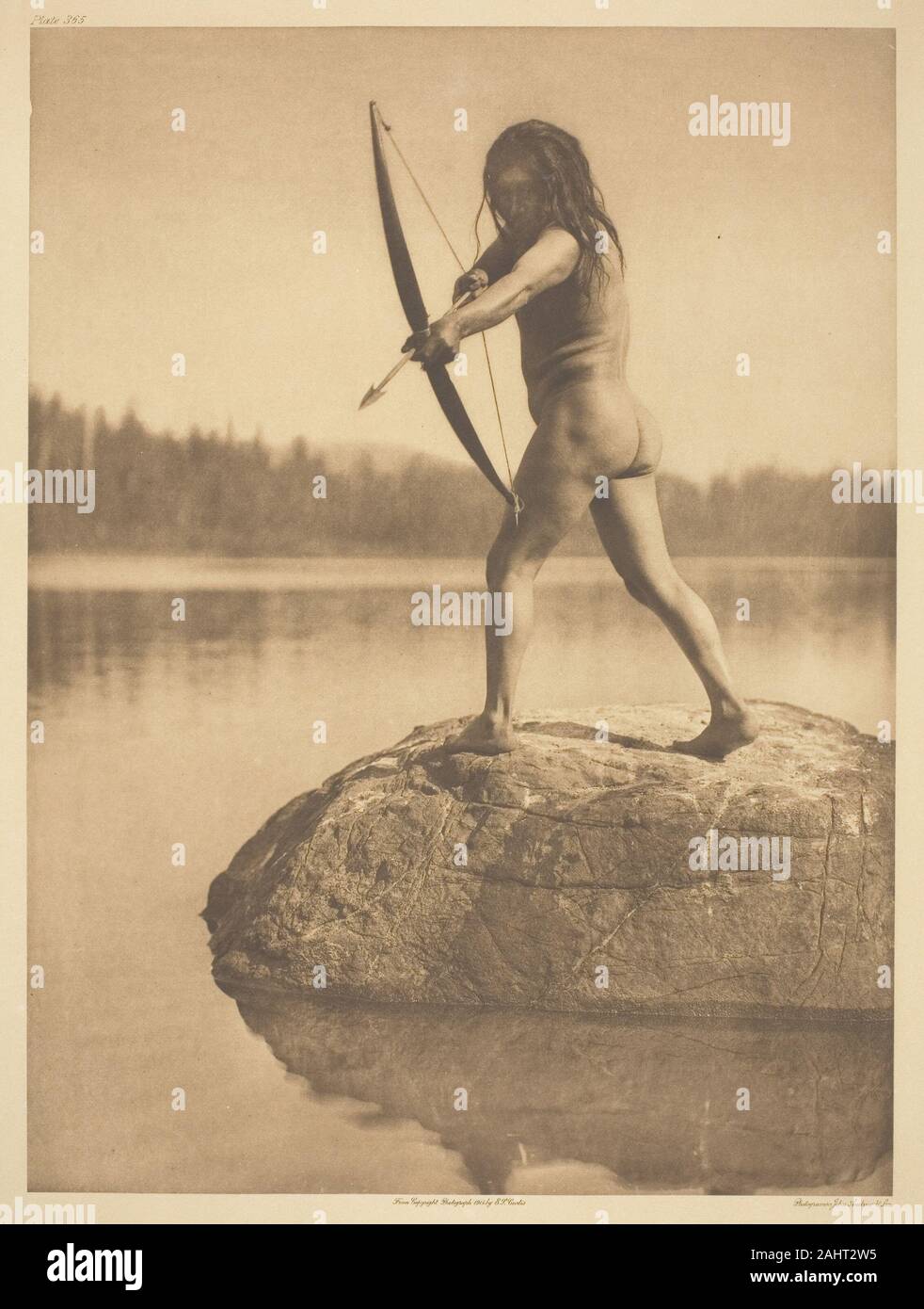 Edward S. Curtis. Die Bogenschützen. 1915. In den Vereinigten Staaten. Photogravüre, Platte 365 von der Nordamerikanischen Indianer, Band 11 (1916) Stockfoto