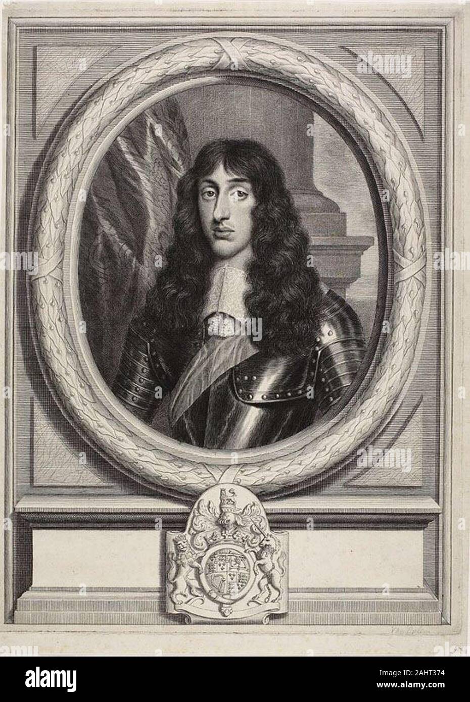 Cornelis Van Dalen, II. Der Herzog von Gloucester (Henry Stuart). 1638 - 1642. Niederlande. Gravur auf Elfenbein Bütten Stockfoto