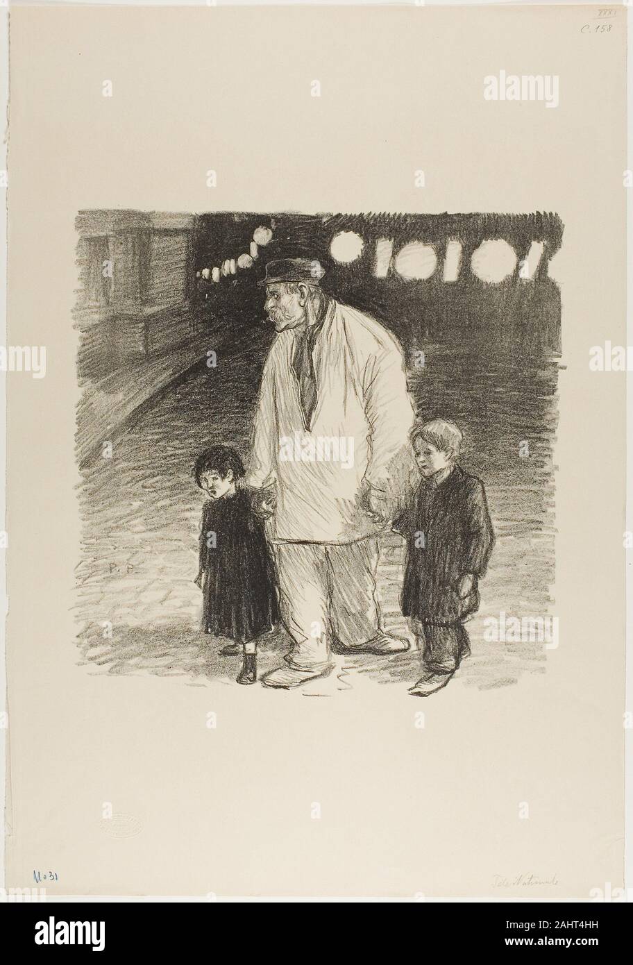 Pierre théophile-alexandre Steinlen. Nationaler Feiertag. 1894. Frankreich. Lithographie in Schwarz auf Creme webte Papier Stockfoto