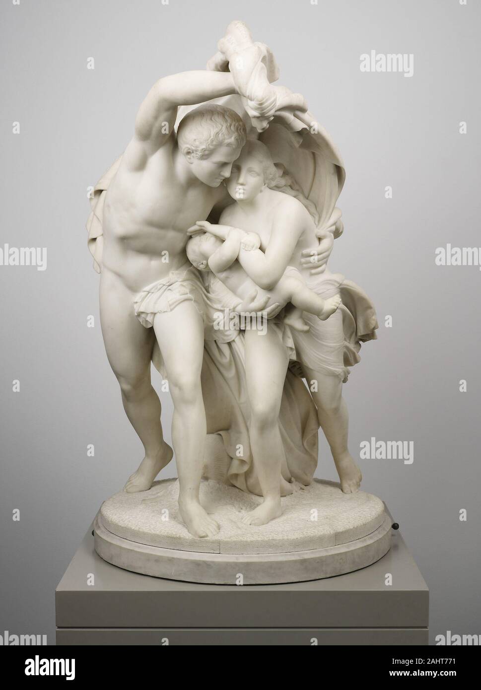 Giovanni Maria Benzoni. Flug von Pompeji. 1873. Rom. Marmor Stockfoto