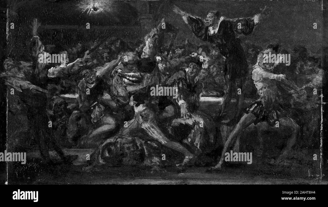 Französische Schule. Die KARUSSEL (Szene aus Faust). 1855 - 1875. Frankreich. Öl auf Leinwand Stockfoto