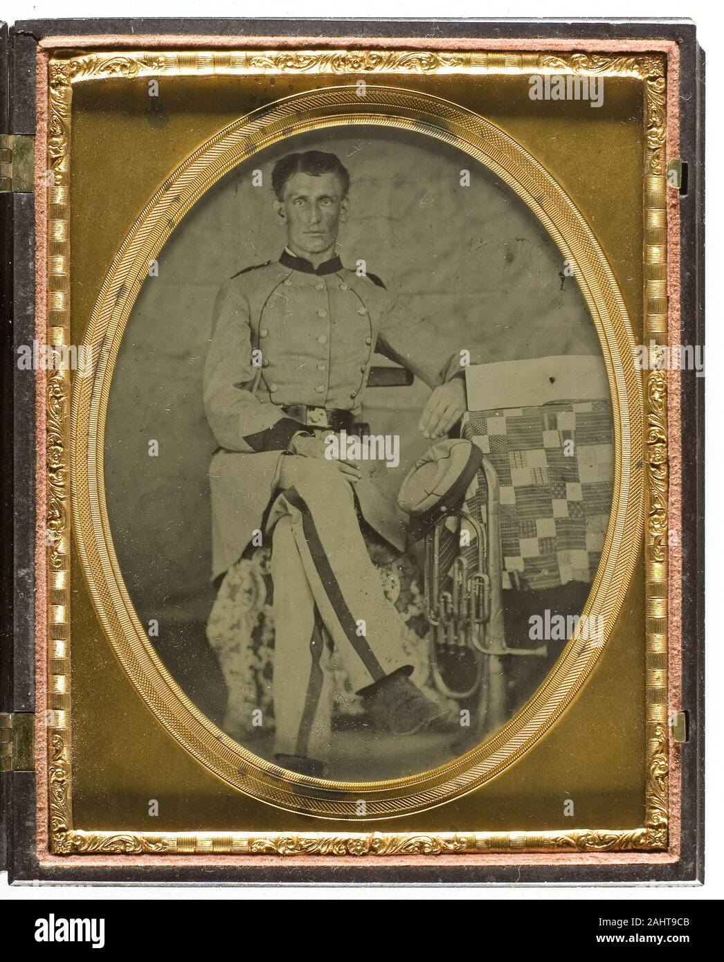 Unbekannt. Untitled (Confederate Officer). 1860 - 1869. In den Vereinigten Staaten. Tintype Stockfoto