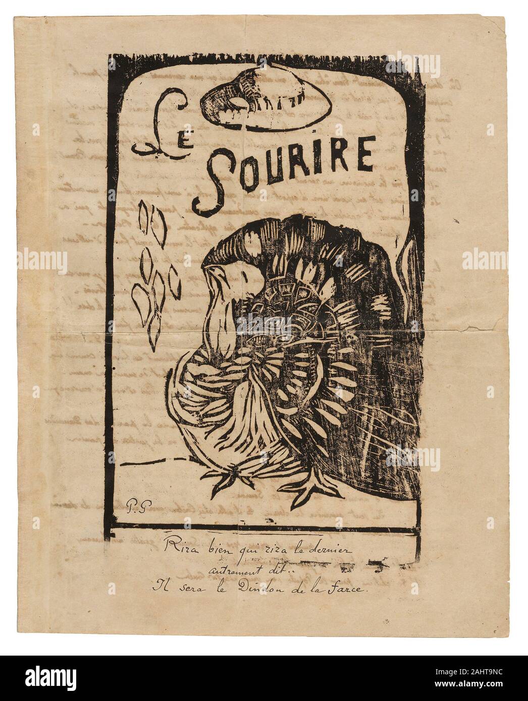 Paul Gauguin. Le Sourire Journal méchant, März 1900. 1900. Frankreich. Mimeograph in braun-schwarze Tinte, mit Holz-block Drucken in schwarzer Tinte auf Creme webte Papier Stockfoto