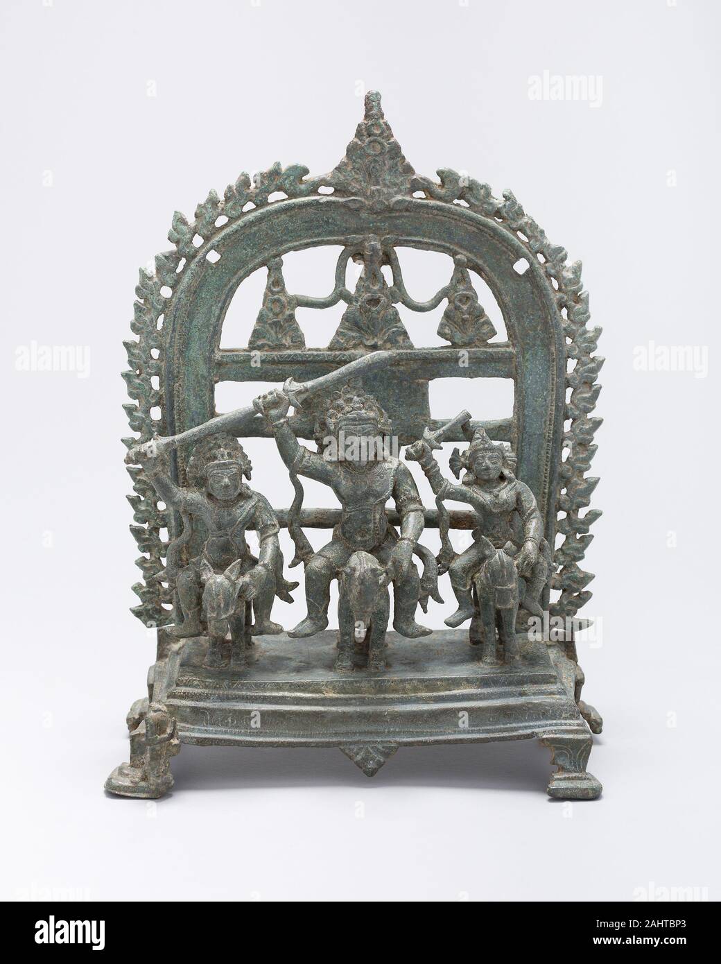 Revanta, Sohn des Sonnengottes Surya. 901 AD - 1000. Bangladesch. Bronze Stockfoto