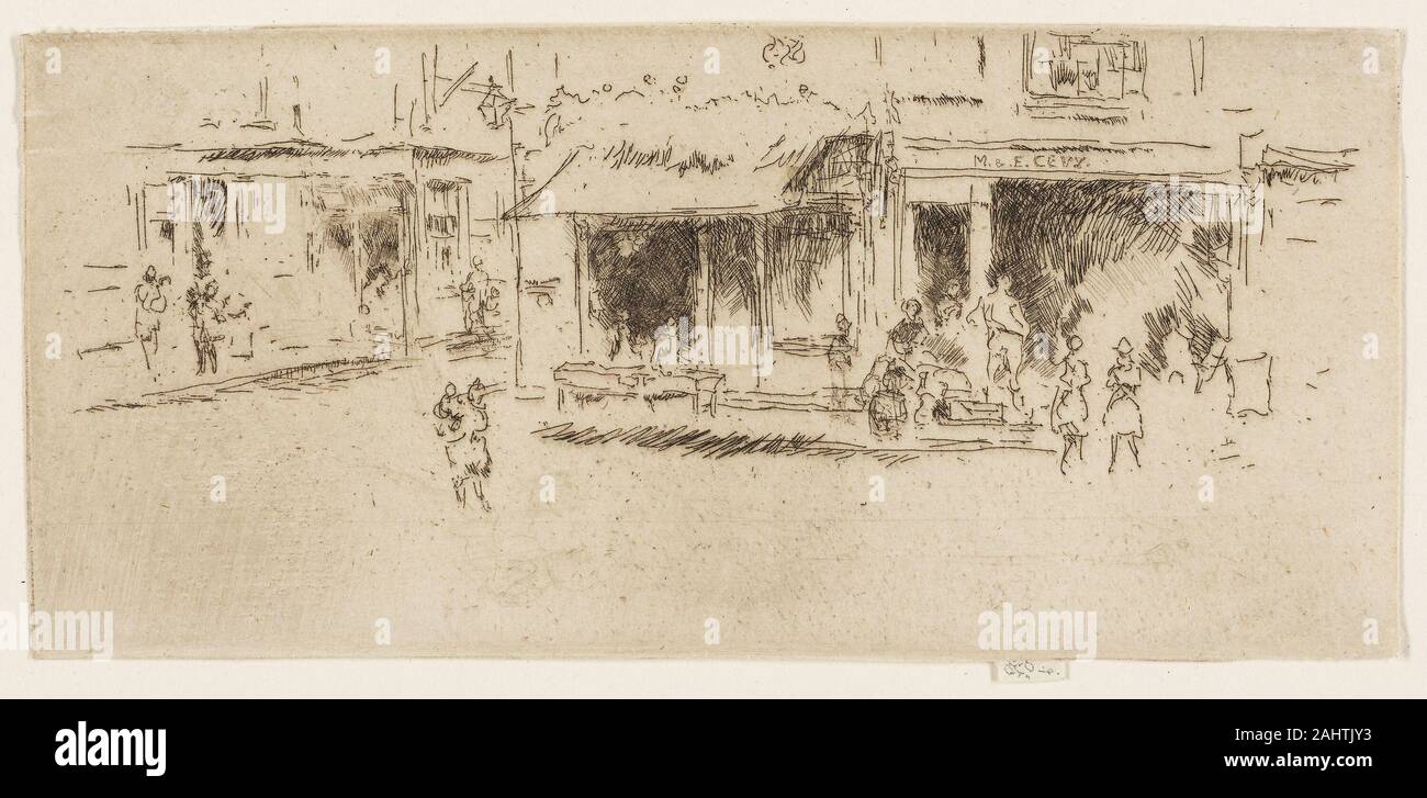 James McNeill Whistler. St James's Place, die Houndsditch. 1886. In den Vereinigten Staaten. Ätzen und kaltnadelradierung mit Foul beißen in schwarzer Tinte auf Elfenbein Bütten Stockfoto